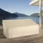 Funda Biege Impermeable para Banco 3 Plazas 218x111x101 cm Cubierta para Sofá o Mueble de Jardín
