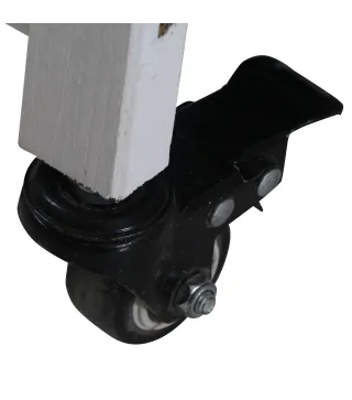 Conejera de Madera con Ruedas 147x45,5x88,5 cm Jaula para Conejos de 2 Niveles con Techo Abrible 2 Corrales de Metal 3 Bandejas