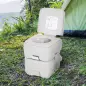 Inodoro Portátil Químico Baño Móvil WC 20L con Extraíble Tanque de Aguas Residuales y Tanque de Agua para Camping Viaje