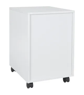 Cajonera de Oficina con Ruedas Mueble Archivador con 3 Cajones Cajonera para Escritorio Estudio 40x50x57,5 cm Blanco