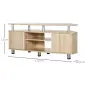 Mesa para TV para Televisores de hasta 55 Pulgadas con 2 Puertas y 2 Estantes para Dormitorio 120x39,5x52 cm Roble
