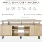 Mesa para TV para Televisores de hasta 55 Pulgadas con 2 Puertas y 2 Estantes para Dormitorio 120x39,5x52 cm Roble Mesa para TV para Televisores de hasta 55 Pulgadas con 2 Puertas y 2 Estantes para Dormitorio 120x39,5x52 cm Roble