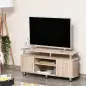 Mesa para TV para Televisores de hasta 55 Pulgadas con 2 Puertas y 2 Estantes para Dormitorio 120x39,5x52 cm Roble Mesa para TV para Televisores de hasta 55 Pulgadas con 2 Puertas y 2 Estantes para Dormitorio 120x39,5x52 cm Roble