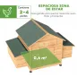 Gallinero de Madera para Exterior con 2 Nidos Bandeja Extraíble Perchas Techo Impermeable 150x100x96,5 cm Amarillo