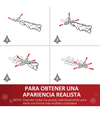 Árbol de Navidad Artificial Pequeño de 60 cm Altura con 70 Ramas Base de Tela Mini Árbol Navideño Realista para Interior