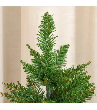 Árbol de Navidad Artificial Pequeño de 60 cm Altura con 70 Ramas Base de Tela Mini Árbol Navideño Realista para Interior