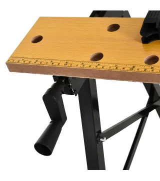 Banco de Trabajo Plegable Mesa de Trabajo Portátil con 4 Abrazaderas Agujeros para Sierra Uso Doméstico Carpintería Hierro MDF S