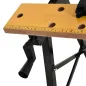 Banco de Trabajo Plegable Mesa de Trabajo Portátil con 4 Abrazaderas Agujeros para Sierra Uso Doméstico Carpintería Hierro MDF S