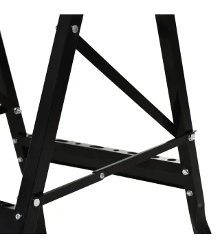 Banco de Trabajo Plegable Mesa de Trabajo Portátil con 4 Abrazaderas Agujeros para Sierra Uso Doméstico Carpintería Hierro MDF S