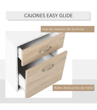 Mesa de Ordenador PC 137x55x92 cm Escritorio con Estantería de 3 Estantes 2 Cajones y Soporte para Impresora para Oficin