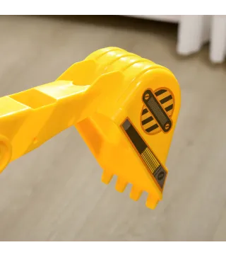 Excavadora sin Pedales con Brazo Móvil Correpasillos con Asiento de Almacenaje 78x24x58,5 cm Amarillo