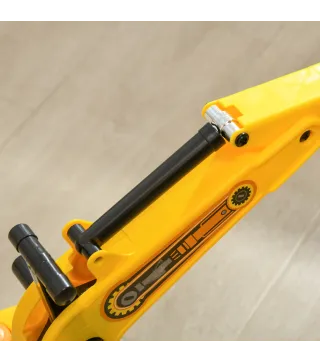 Excavadora sin Pedales con Brazo Móvil Correpasillos con Asiento de Almacenaje 78x24x58,5 cm Amarillo