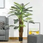 Planta Artificial Decorativa 160 cm Palmera Artificial con Maceta y Hojas para Interior Verde