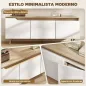 Mesa de TV para Salón con 3 Puertas para Televisión de 55 Pulgadas Estilo Moderno 120x35x45,5 cm Roble y Blanco