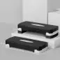 Step para Fitness Stepper Aeróbic Step de Aeróbic Antideslizante con Altura Regulable 2 Niveles de 10/15 cm Carga 150 kg para Ej