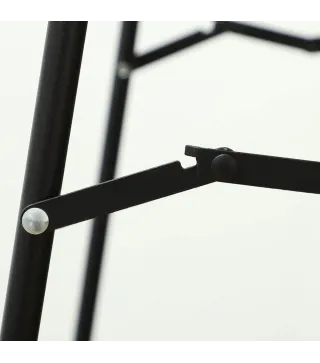 Espejo de Pie Cuerpo Entero Arqueado 150x50 cm Independiente Apoyado y de Pared Sin Marco Negro