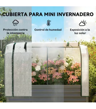 Huerto Urbano Elevado con Cubierta de Invernadero y Estante Inferior para Cultivo Plantas 120x55x140 cm Gris Oscuro
