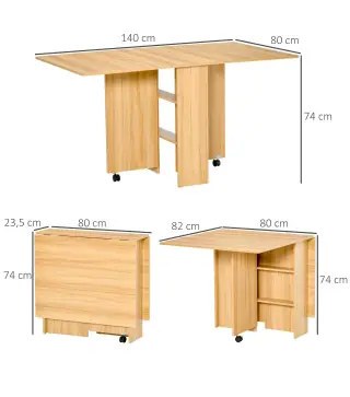 Mesa Plegable con Ruedas