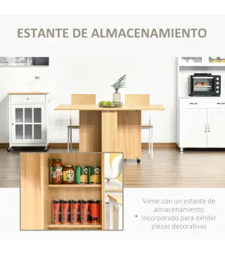 Mesa Plegable con Ruedas