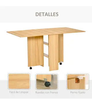 Mesa Plegable con Ruedas