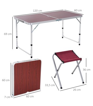 Conjunto de Mesa y Sillas de Jardín
