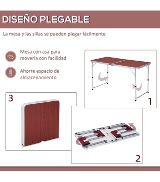 Conjunto de Mesa y Sillas de Jardín