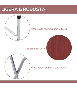 Conjunto de Mesa y Sillas de Jardín