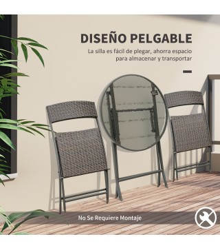 Conjunto de Mesa y 2 Sillas