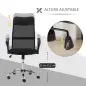 Silla de Oficina Giratoria Ergonómica Sillón de Escritorio de Malla con Ruedas de PVC Respaldo Alto Carga 120kg Negro