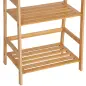 Estantería de Bambú 4 Niveles Estantería Escalera de Baño Librería Organizador Zapatero 48x31,5x120 cm
