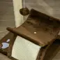 Árbol Rascador para Gatos Pequeños Torre para Gatos con Poste Giratorio con Bolas de Juego Plataforma 40x30x43 cm Marrón