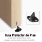 Herraje Puerta Corredera 200 cm Kit de Puerta Corredera de Madera Acero al Carbono Baño Cocina Dormitorio Negro