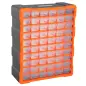 Armario Organizador de Herramientas con 60 Cajones Tipo Estantería DIY Caja Cajonera de Herramientas 38x16x47,5 cm Naranja