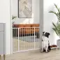 Barrera de Seguridad Extensible para Puertas y Escaleras para Perros y Bebé, Barrera para Mascotas, Ajuste a Presión, Apertura c