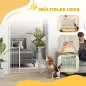 Barrera de Seguridad Extensible para Puertas y Escaleras para Perros y Bebé, Barrera para Mascotas, Ajuste a Presión, Apertura c
