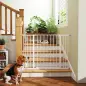 Barrera de Seguridad Extensible para Puertas y Escaleras para Perros y Bebé, Barrera para Mascotas, Ajuste a Presión, Apertura c