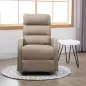 Sillón Relax Reclinable Sofá Relax Tapizado en PU con Reposapiés Retráctil para Dormitorio Salón 65x89x100 cm Marrón