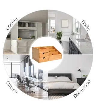 Organizador de Escritorio de Bambú