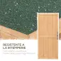 Armario de Jardín de Madera 74x43x88 cm Cobertizo Exterior para Almacenamiento de Herramientas Leñas con 2 Puertas y Techo Asfál