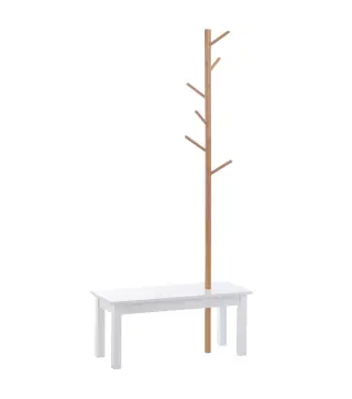 Perchero de Pie con Banco