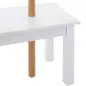 Perchero de Pie con Banco Colgador Tipo Árbol Moderno 6 Ganchos para Colgar Ropa Bolsa Pasillo Entrada Bambú y MDF 80x30x180cm
