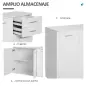 Armario de Cocina con 2 Puertas Buffet de Salón Moderno con 2 Cajones Estante Ajustable 106x35x76cm Blanco Brillante