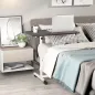 Mesa Auxiliar con Ruedas para Sofá y Cama Altura Ajustable y Marco de Acero 77x40x76-100 cm Nogal Oscuro