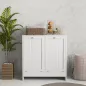 Mueble Ropa Sucia con 2 Cestos para Ropa Sucia Ideal para Lavandería 66x33x68 cm Blanco