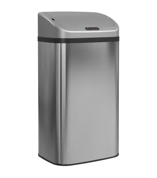 Cubo de Basura Cocina Automático 48 L Sensor Infrarrojo Cierre Automático Antihuellas Acero Inoxidable Plata