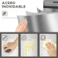 Cubo de Basura Cocina Automático 48 L Sensor Infrarrojo Cierre Automático Antihuellas Acero Inoxidable Plata