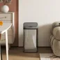 Cubo de Basura Cocina Automático 48 L Sensor Infrarrojo Cierre Automático Antihuellas Acero Inoxidable Plata