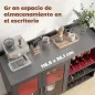 Mueble de Bar con Luces LED RGB y Botellero para 12 Botellas Armario Buffet para Vinos para Comedor Salón Negro