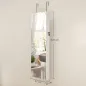 Espejo Joyero con Luz LED Armario Joyero Montado en la Pared o en la Puerta con Cerradura Espejo Entero Blanco