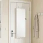 Espejo Joyero con Luz LED Armario Joyero Montado en la Pared o en la Puerta con Cerradura Espejo Entero Blanco